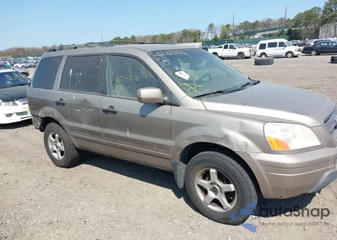 2004 Honda Pilot Ex-L из США, поврежденный, VIN 2HKYF18554H611268